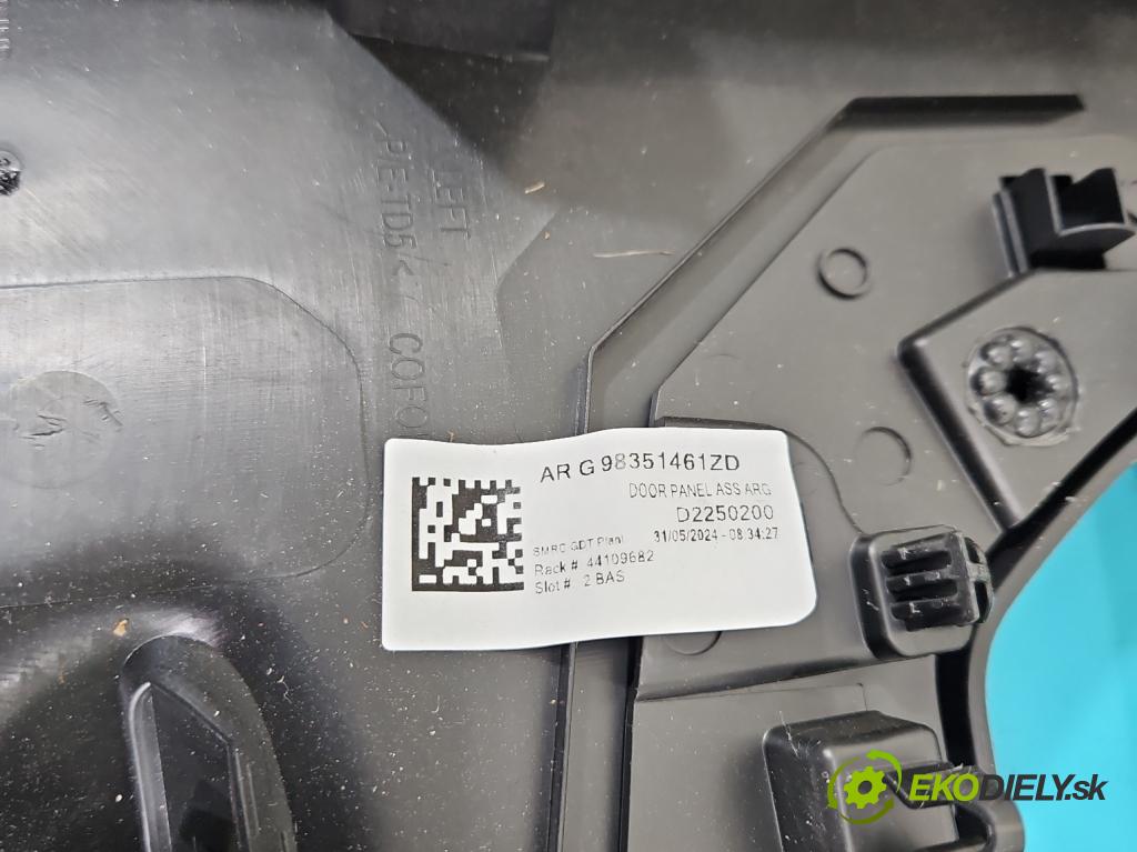 Opel Mokka B 2020 - 1.2 T 131 hp automatic 96 kW 1199 cm3 5- Tapacír: dveře zadní levé 9835146180