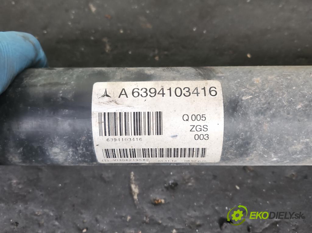 Mercedes Vito W639 2003-2014 2,2.0 cdi (651900) 136 HP manual 100 kW 2143 cm3 5- Hřídel: zadné A6394103416 (Kardaňový hriadeľ)