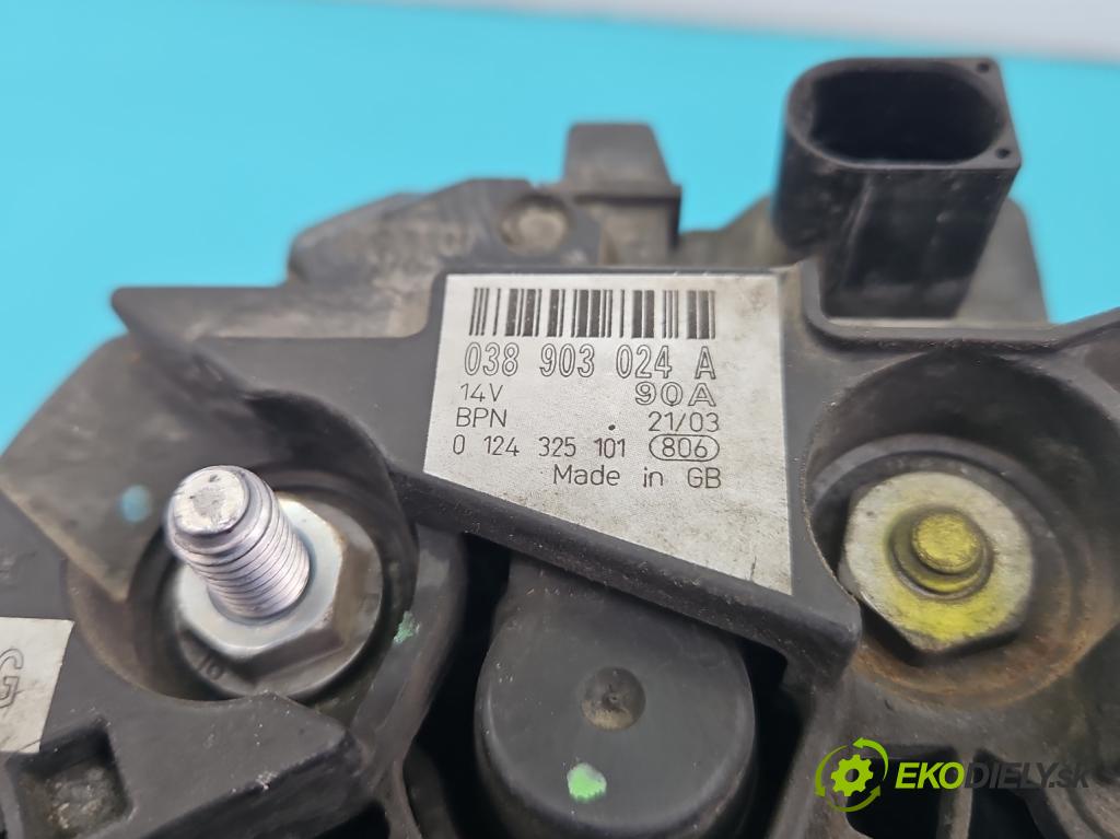 Seat Alhambra I 1996-2010 1.9 tdi 131 HP manual 96 kW 1896 cm3 5- Alternator 038903024A (Alternátor)