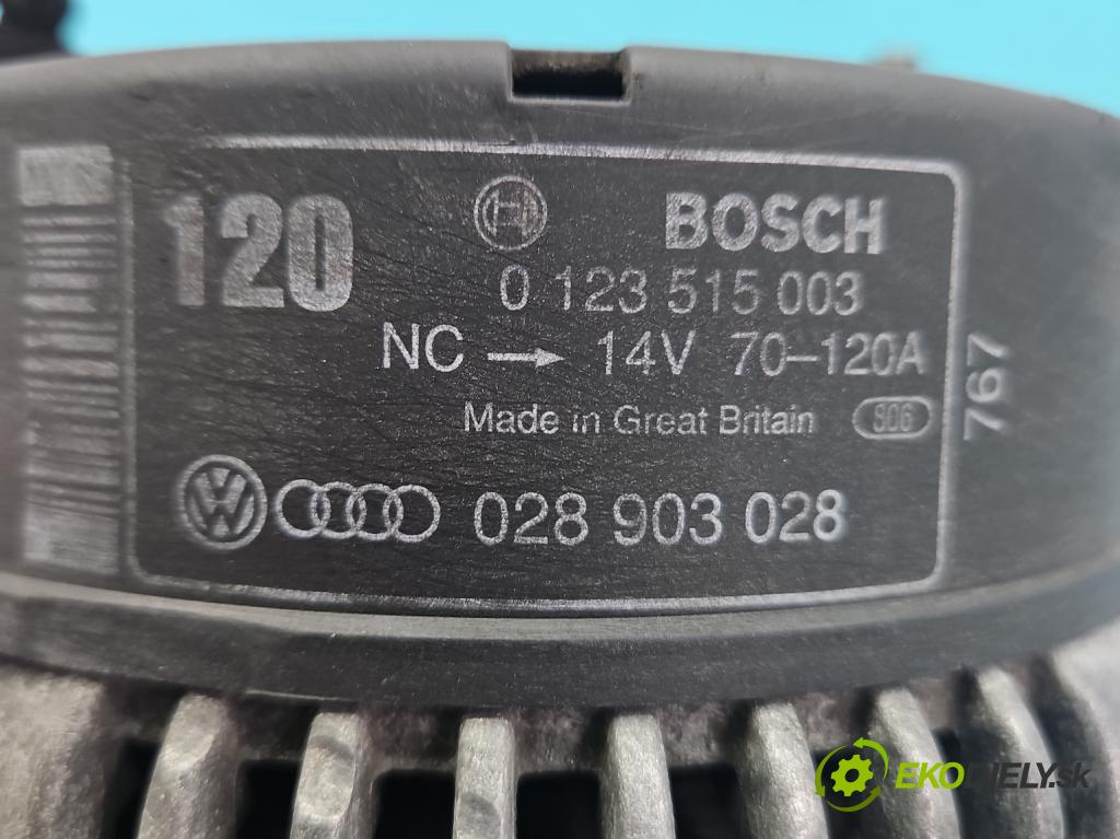 Audi A4 B5 1994-2001 1.9 tdi 110 HP manual 81 kW 1896 cm3 5- Alternator 0123515003 (Alternátor)