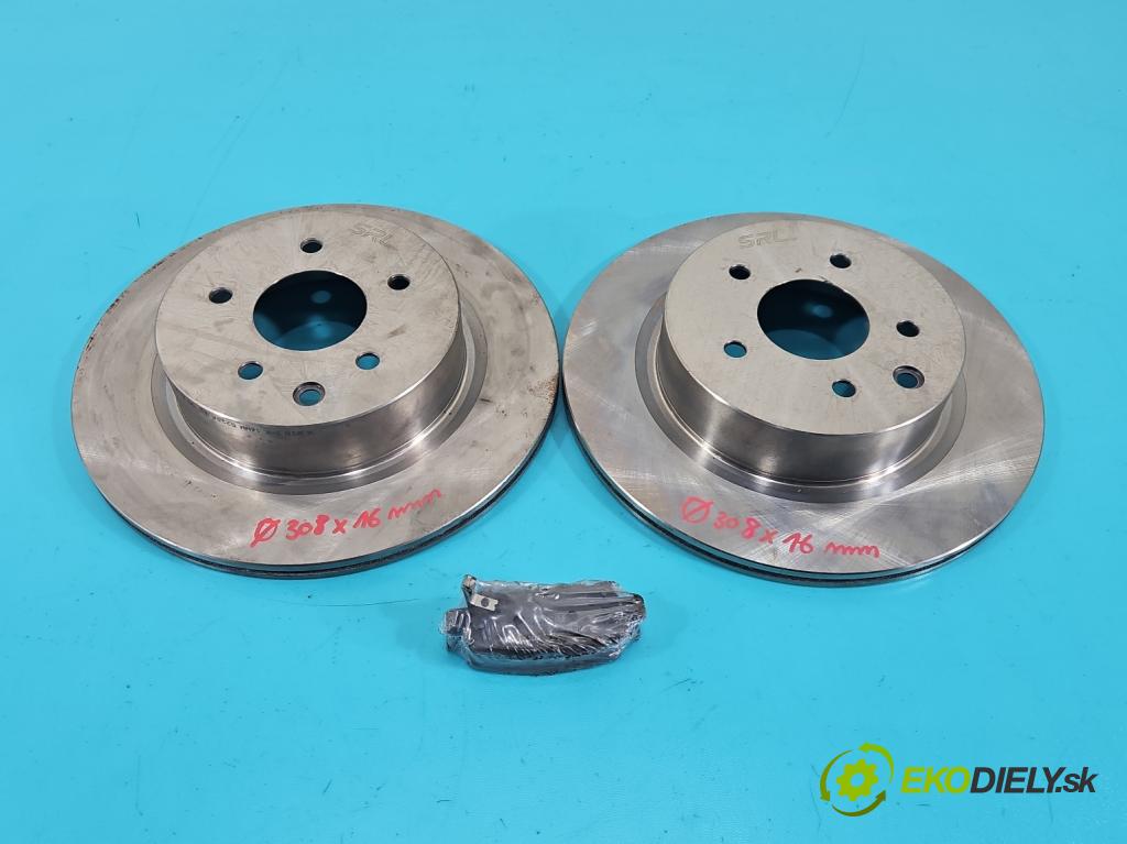 Nissan Murano Z50 2003-2008 3.5 V6 234KM automatic 172 kW 3498 cm3 5- Štíty: brzdové zadné 