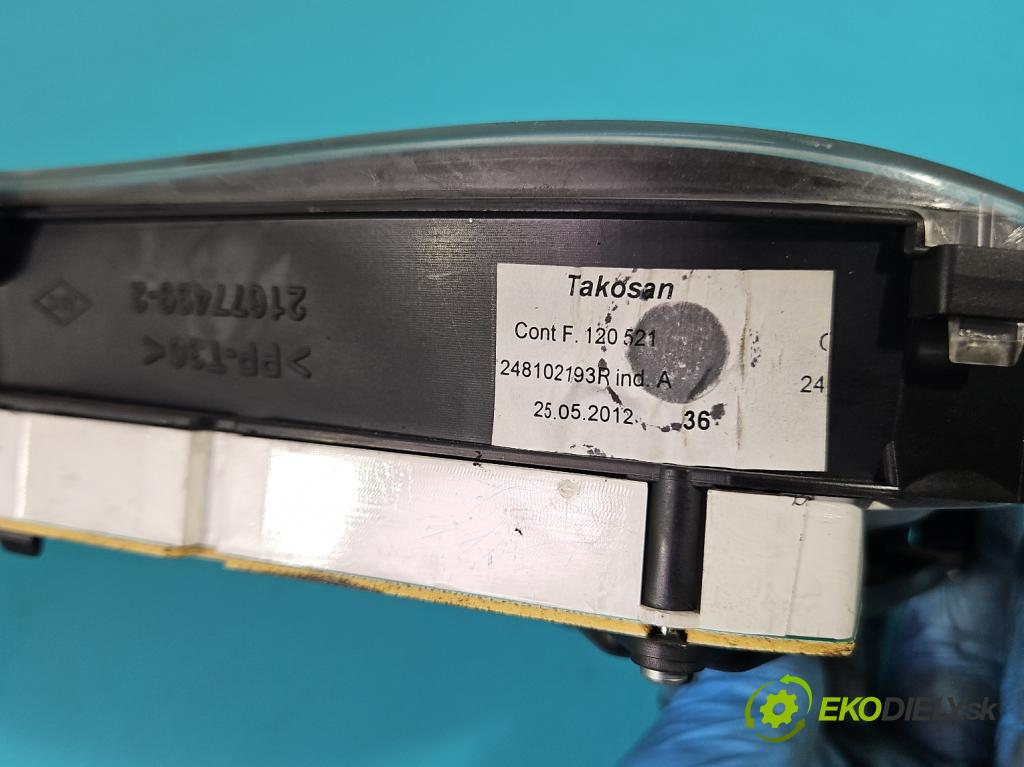 Dacia Sandero I 2008-2012 1.6b 84KM manual 62 kW 1598 cm3 5- prístrojovka/ budíky 248102193R (Prístrojová doska)