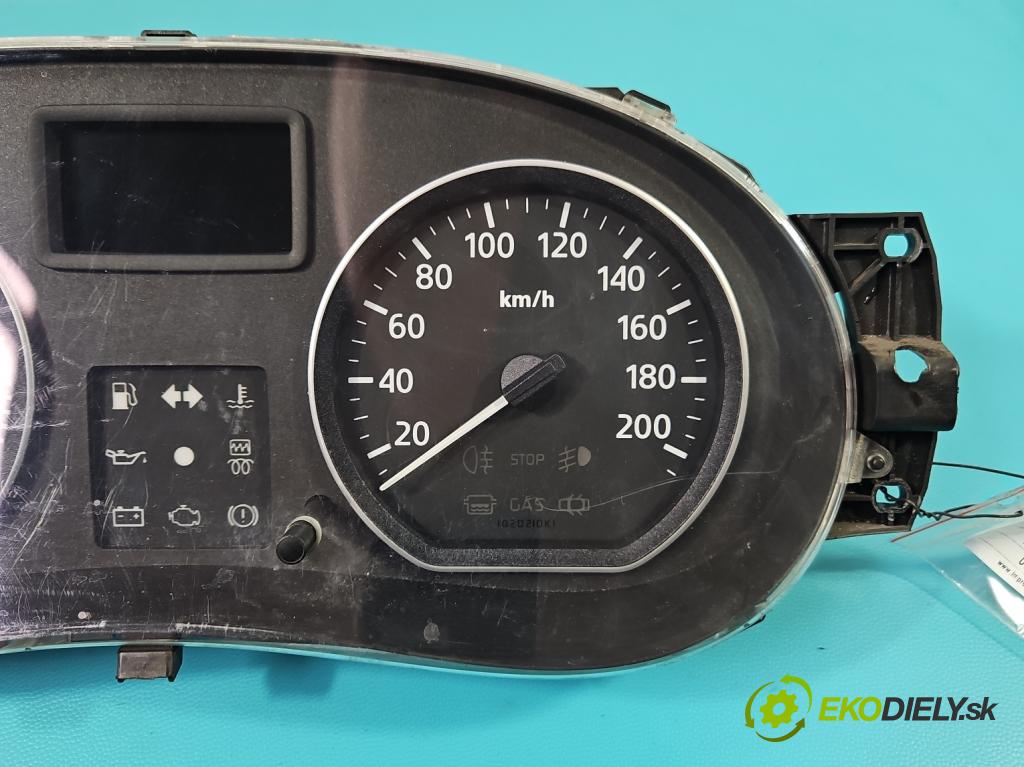 Dacia Sandero I 2008-2012 1.6b 84KM manual 62 kW 1598 cm3 5- prístrojovka/ budíky 248102193R (Prístrojová doska)