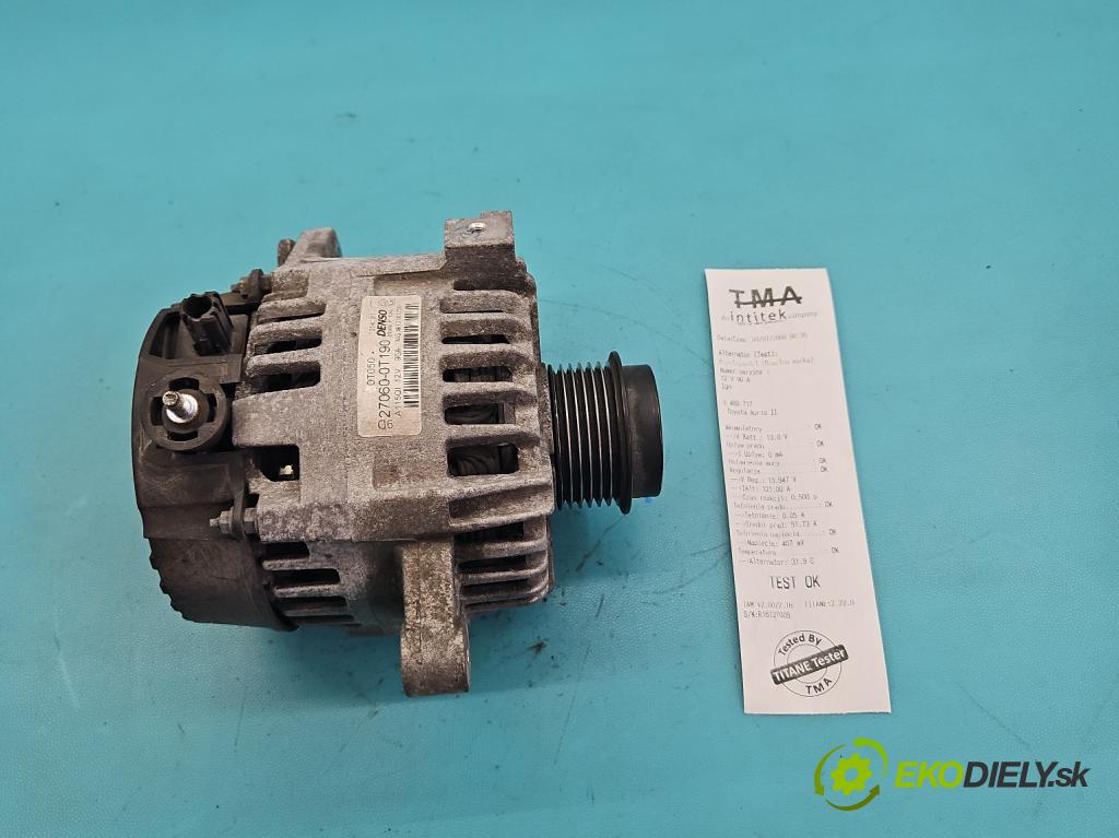 Toyota Auris II 2012-2018 1.6 16V 132  HP manual 97 kW 1598 cm3 5- Alternator 27060-0T190 (Alternátor)