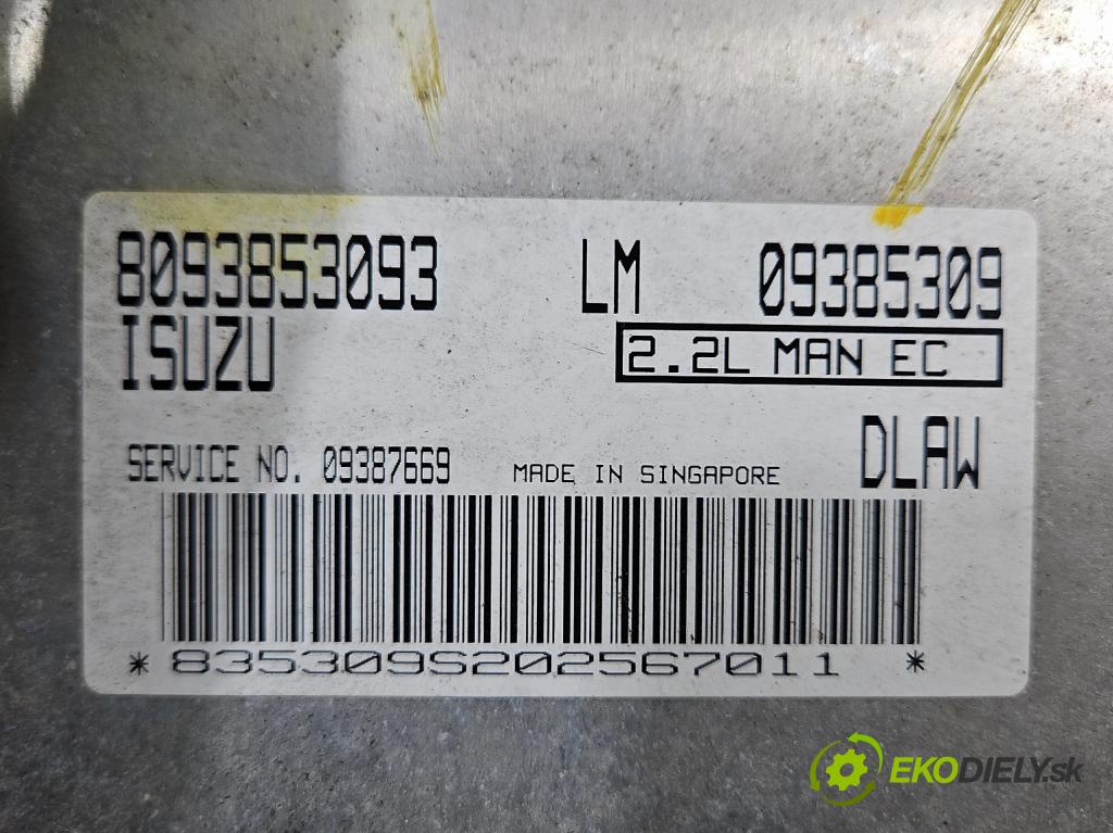Opel Frontera B 1998-2004 2.2 16V 136 HP manual 100 kW 2198 cm3 5- riadiaca jednotka motora 8093853093
