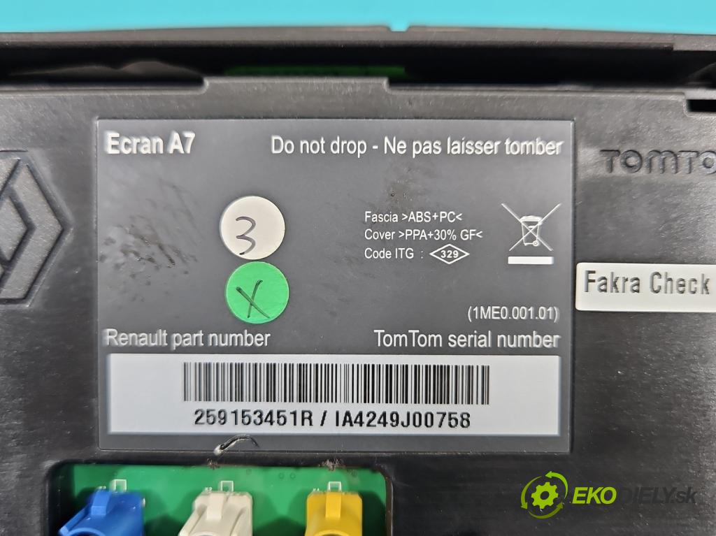 Renault Megane III 2008-2016 1.9 dci 131 HP manual 96 kW 1870 cm3 5- Zobrazit: 259153451R (Prístrojová doska)