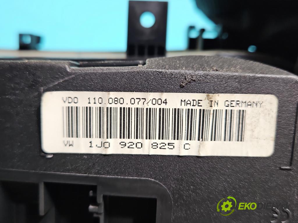 Vw Golf IV 1997-2003 1.9 tdi 116 HP manual 85 kW 1896 cm3 5- prístrojovka/ budíky 1J0920825C (Prístrojová doska)