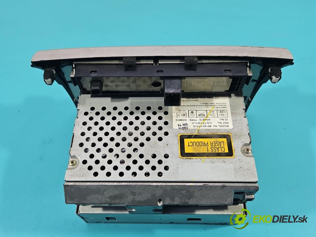 Toyota Corolla Verso II 2004-2009 1.8 vvti 129 HP manual 95 kW 1794 cm3 5- Radio originál 86120-0F010