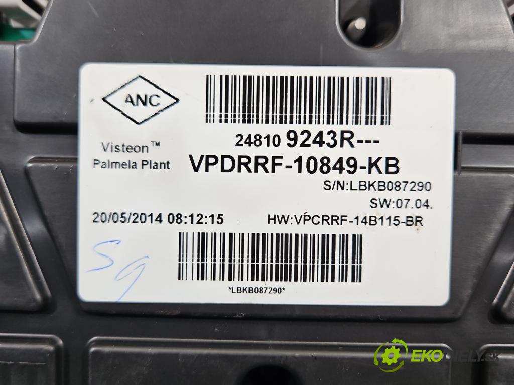 Renault Captur I 2013-2019 0.9 Tce 90 HP manual 66 kW 898 cm3 5- prístrojovka/ budíky VPDRRF-10849-KB (Prístrojová doska)