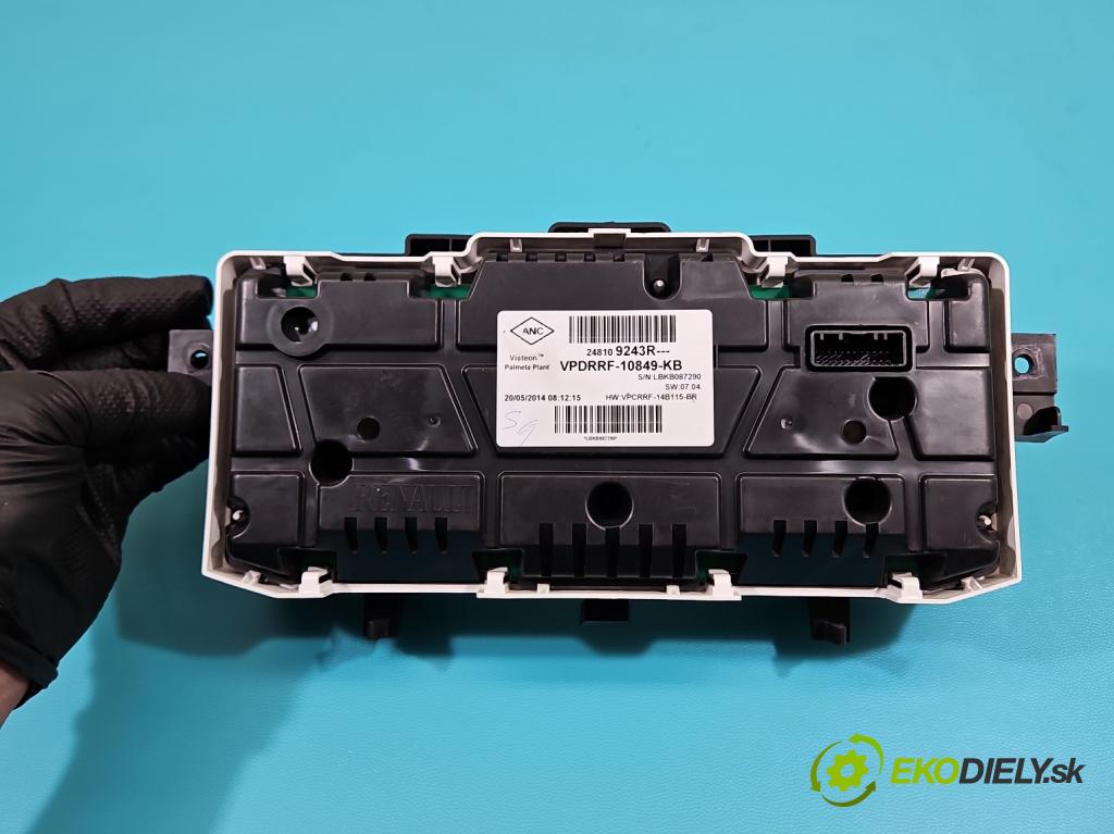 Renault Captur I 2013-2019 0.9 Tce 90 HP manual 66 kW 898 cm3 5- prístrojovka/ budíky VPDRRF-10849-KB (Prístrojová doska)