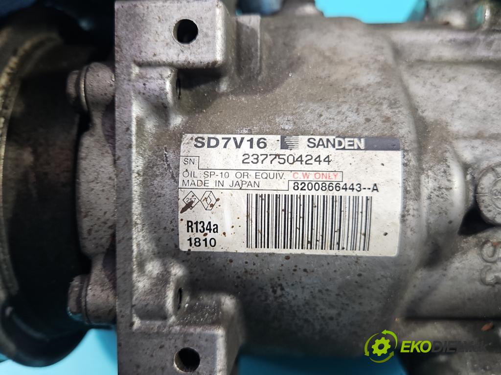 Dacia Sandero I 2008-2012 1.6b 84KM manual 62 kW 1598 cm3 5- Kompresor: klimatizácie 2377504244 (Kompresor klimatizácie)