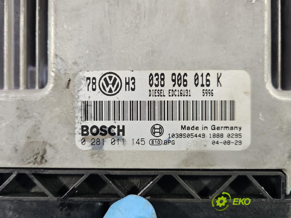 Vw Passat B5 1995-2005 2.0 tdi 136 HP manual 100 kW 1968 cm3 5- riadiaca jednotka motora 0281011145
