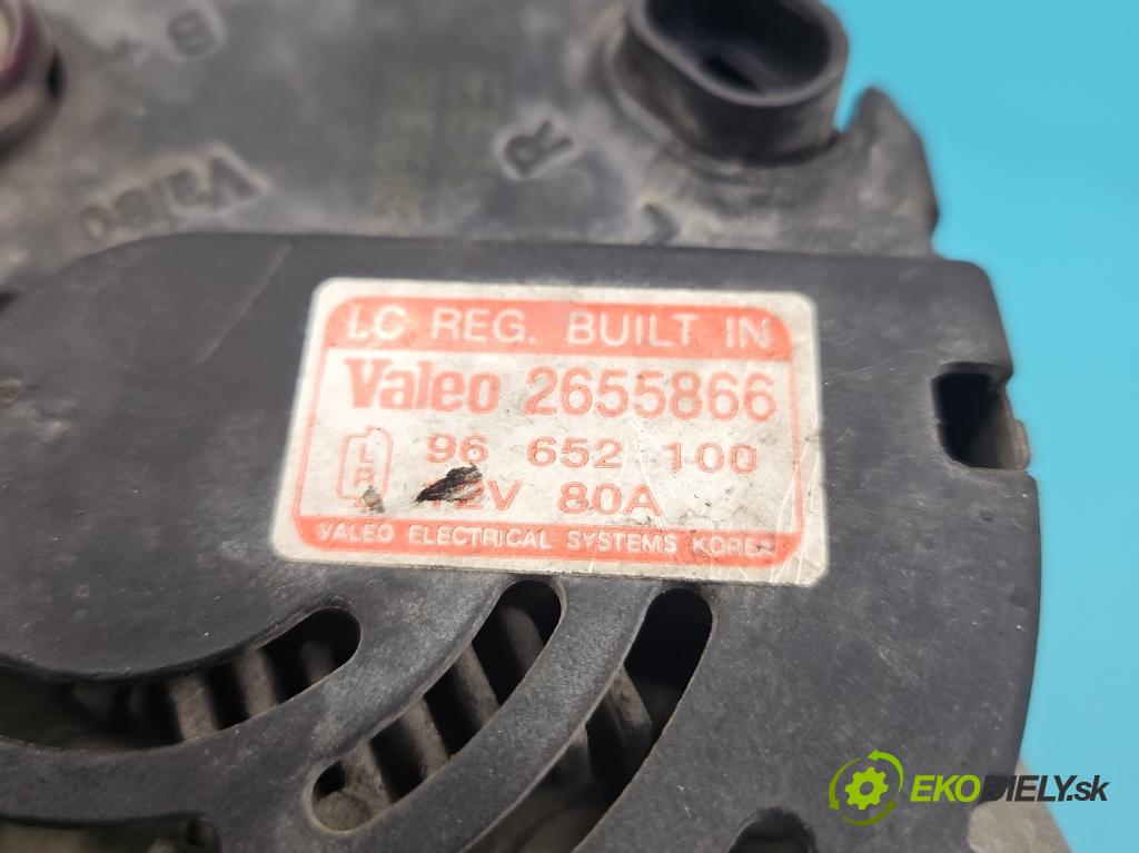Chevrolet Aveo T250 2006-2011 1,2.0 72 HP manual 53 kW 1150 cm3 4- Alternator 96652100 (Alternátor)