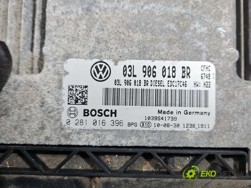 Skoda Yeti 2009-2017 2.0 tdi 140 HP manual 103 kW 1968 cm3 5- riadiaca jednotka motora 0281016396