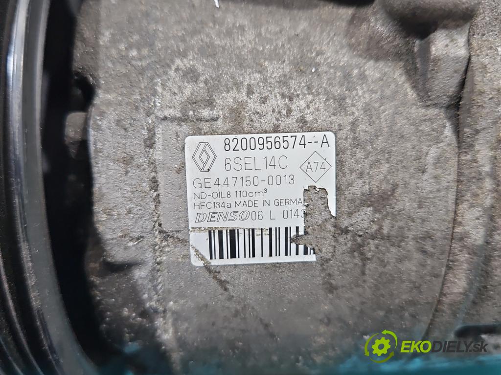 Renault Megane III 2008-2016 1.9 dci 131 HP manual 96 kW 1870 cm3 5- Kompresor: klimatizácie 8200956574A (Kompresor klimatizácie)