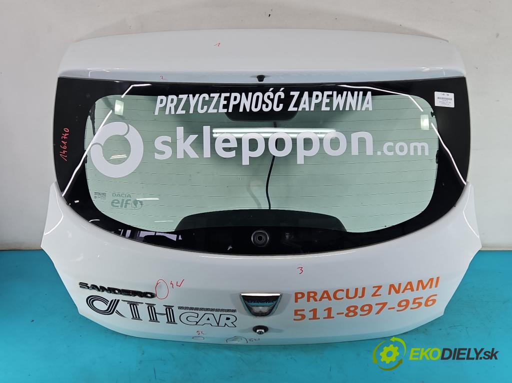 Dacia Sandero II 2012-2020 1.0 12V 73 HP manual 54 kW 999 cm3 5- zadna kufor  (Kapota zadná (kufor))