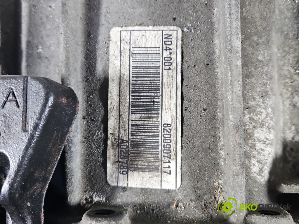 Renault Megane III 2008-2016 1.9 dci 131 HP manual 96 kW 1870 cm3 5- prevodovka stupeň,rýchlosť manual ND4 001