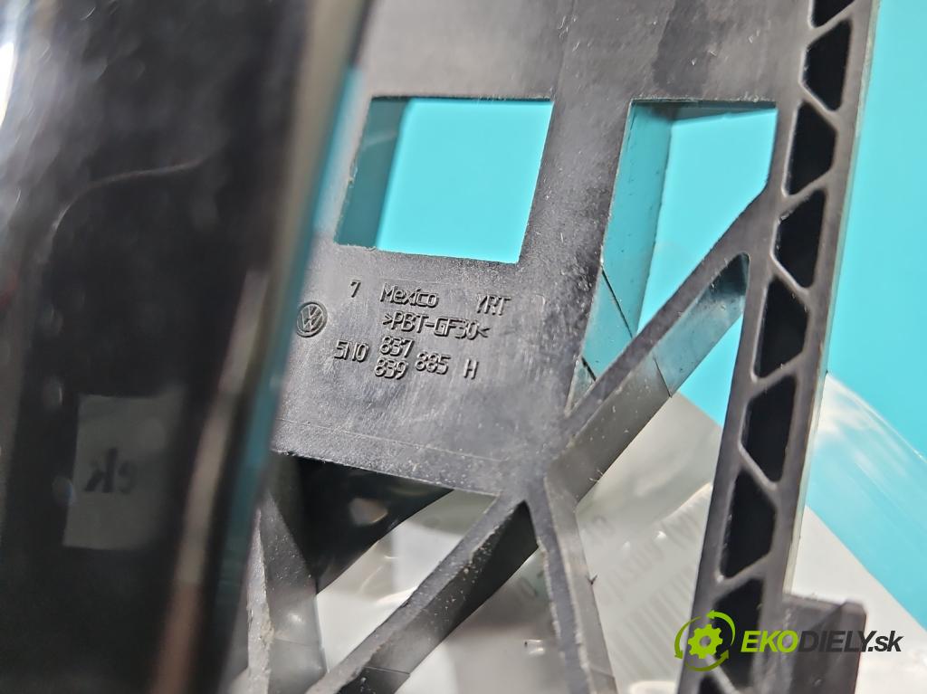 Vw Jetta VI 2010-2018 1.4 TSI 122 HP automatic 90 kW 1390 cm3 4- rukoväť predné ľavé mimo: 5N0837885H (Kľučka dverí vonkajšia predná ľavá)