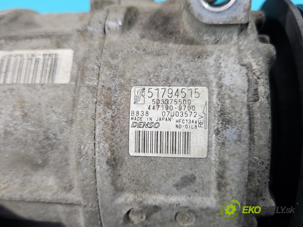 Fiat Linea 1.4 T 120 HP manual 88 kW 1368 cm3 4- Kompresor: klimatizácie 447190-9700 (Kompresor klimatizácie)