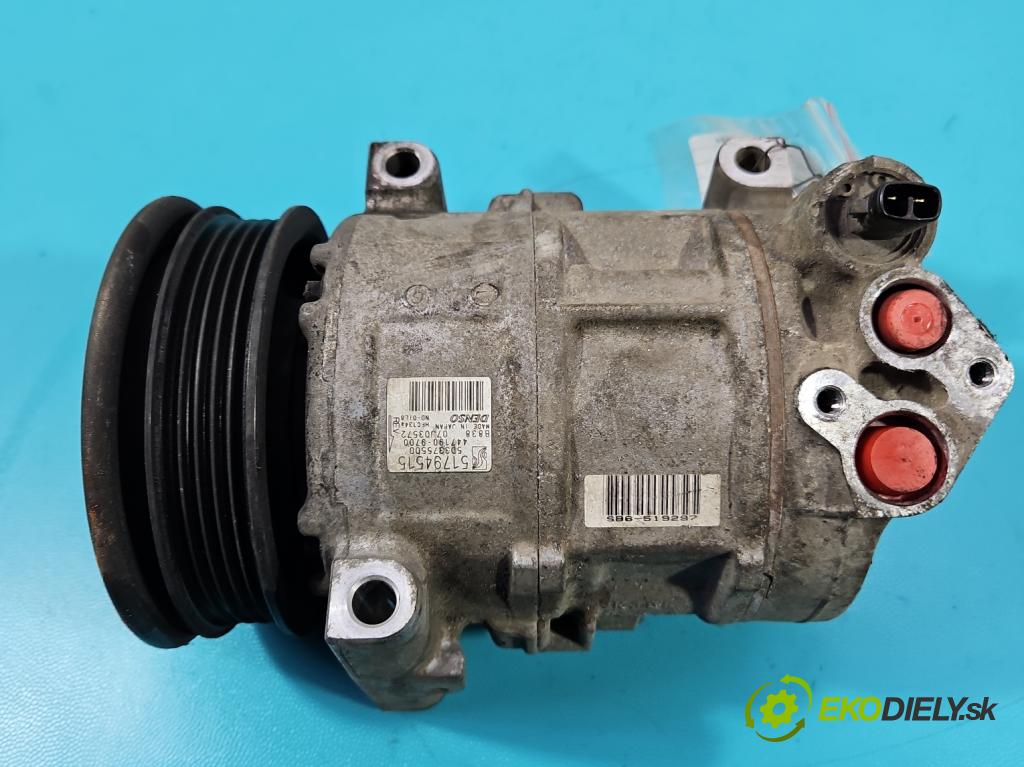 Fiat Linea 1.4 T 120 HP manual 88 kW 1368 cm3 4- Kompresor: klimatizácie 447190-9700 (Kompresor klimatizácie)