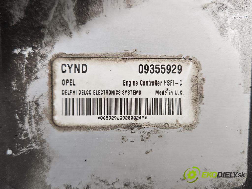 Opel Astra II 1998-2009 1.6 16V 101 HP manual 74 kW 1598 cm3 5- riadiaca jednotka motora 09355929
