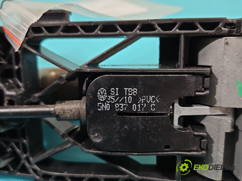 Skoda Yeti 2009-2017 2.0 tdi 140 HP manual 103 kW 1968 cm3 5- rukoväť predné ľavé mimo: 5L0837885B (Kľučka dverí vonkajšia predná ľavá)