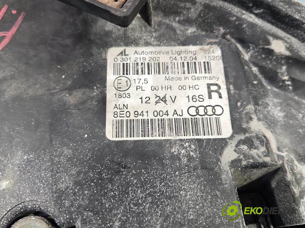 Audi A4 B7 2004-2008 1.9 tdi 116 HP manual 85 kW 1896 cm3 5- Reflektor: pravý 8E0941004AJ (Svetlo predné pravé)