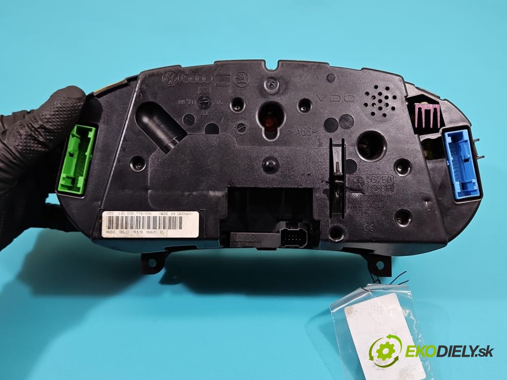 Audi A3 8L 1996-2003 1.6 SR 101 HP automatic 74 kW 1595 cm3 3- prístrojovka/ budíky 8L0919860C (Prístrojová doska)