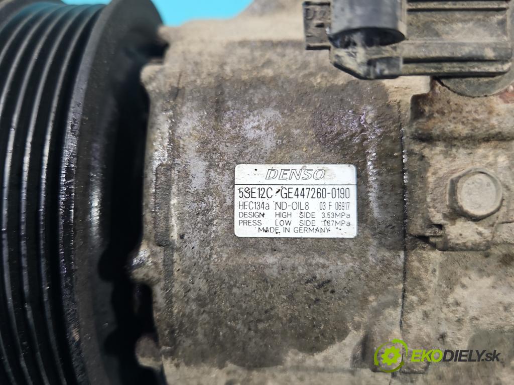 Toyota Corolla Verso II 2004-2009 1.8 vvti 129 HP manual 95 kW 1794 cm3 5- Kompresor: klimatizácie 447260-0190 (Kompresor klimatizácie)