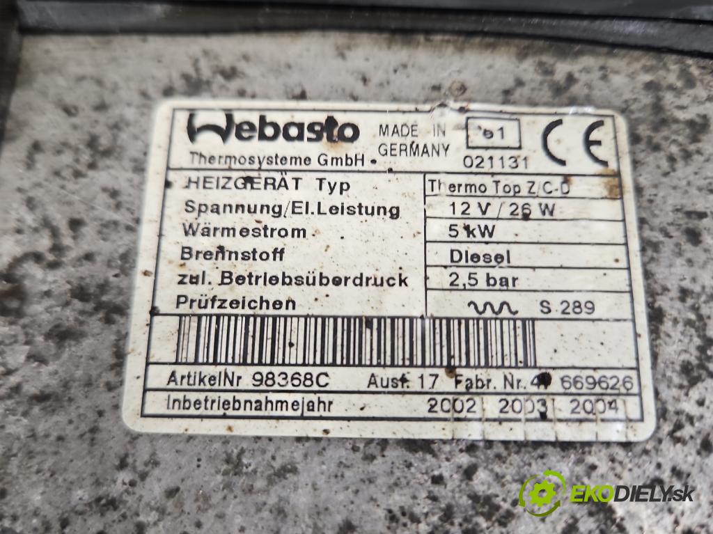 Chrysler Voyager IV 2000-2007 2.5 crd: 143 HP manual 105 kW 2499 cm3 5- Webasto 66724A (Webasto (nezávislé kúrenie))