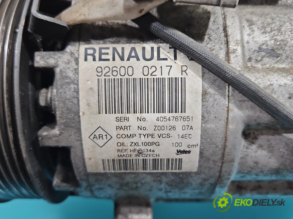Renault Captur I 2013-2019 0.9 Tce 90 HP manual 66 kW 898 cm3 5- Kompresor: klimatizácie 926000217R (Kompresor klimatizácie)