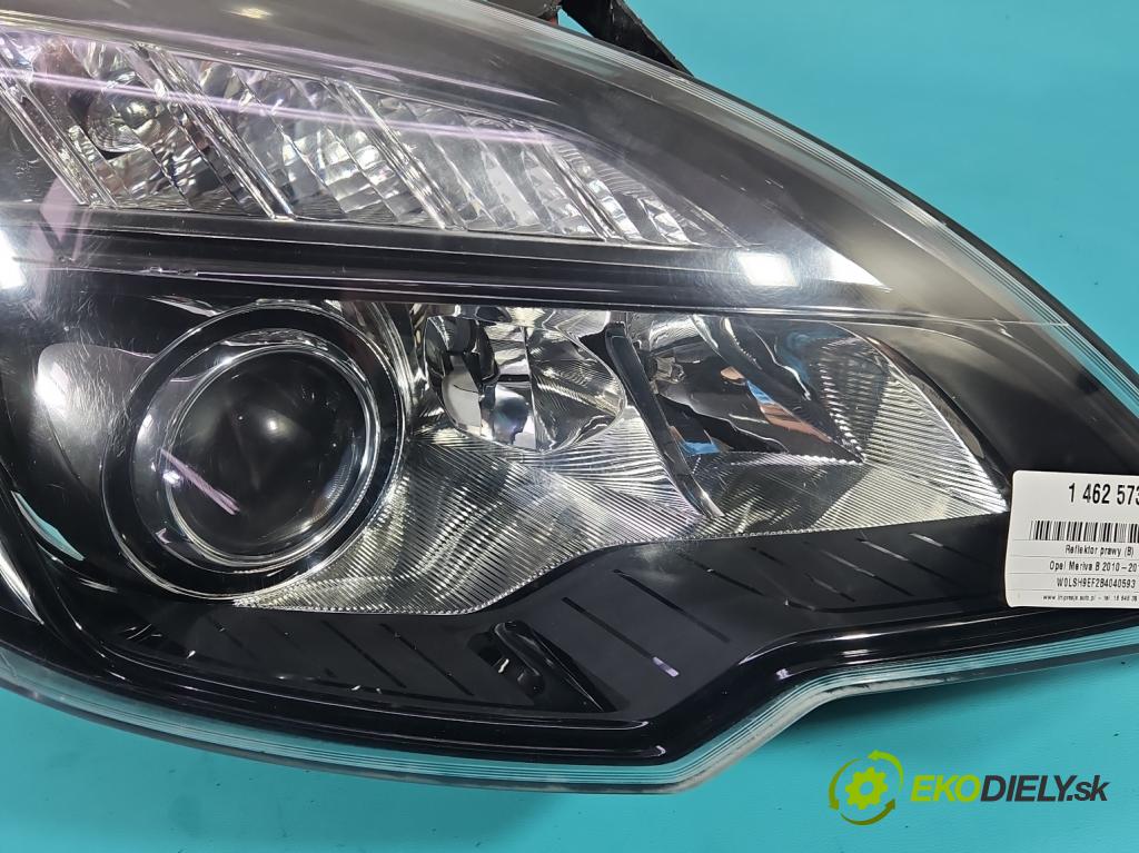 Opel Meriva B 2010-2017 1.7 cdti 131 HP manual 96 kW 1686 cm3 5- Reflektor: pravý 13253636 (Svetlo predné pravé)