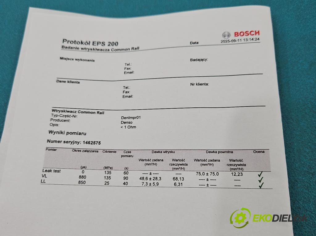 Opel Meriva B 2010-2017 1.7 cdti 131 HP manual 96 kW 1686 cm3 5- vstrek 295050-0050 (Vstrekovač paliva)