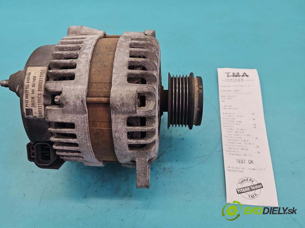 Opel Meriva B 2010-2017 1.7 cdti 131 HP manual 96 kW 1686 cm3 5- Alternator 98031155 (Alternátor)