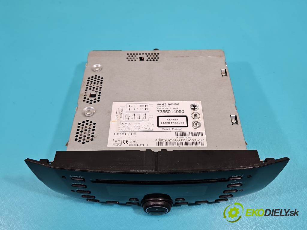 Fiat Punto EVO 09-12 1.4 77 HP manual 57 kW 1368 cm3 5- Radio originál 7355014090