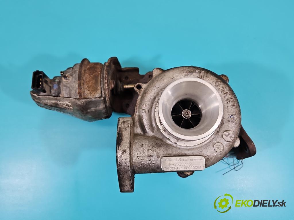 Opel Meriva B 2010-2017 1.7 cdti 131 hp manual 96 kW 1686 cm3 5- Turbodmychadlo 789533-1 (Kompletní turbodmychadlo)