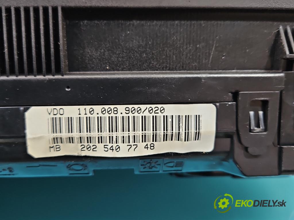 Mercedes C W202 1993-2001 2.2 cdi 125 HP manual 92 kW 2151 cm3 4- prístrojovka/ budíky 2025407748 (Prístrojová doska)