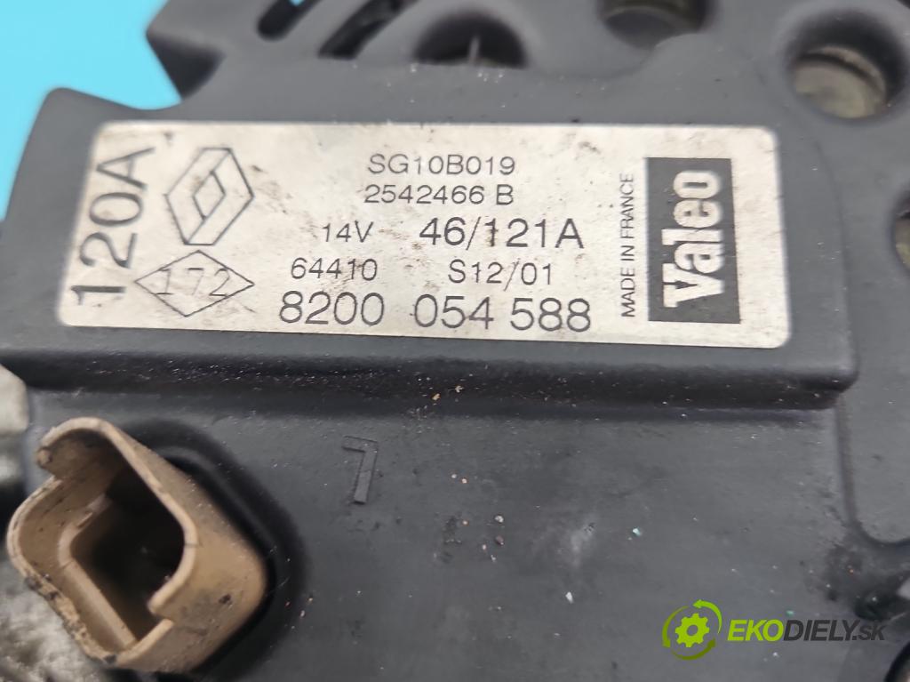 Renault Scenic I 1996-2003 1.9 dci 102 HP manual 75 kW 1870 cm3 5- Alternator 8200054588 (Alternátor)