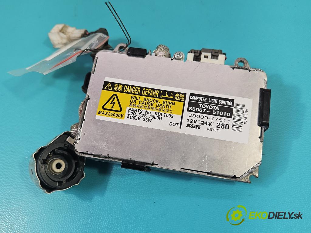 Lexus RX II 2003-2008 3.3 V6 211KM automatic 155 kW 3311 cm3 5- střídač: xenon 85967-51010 (Riadiaca jednotka xenónu)