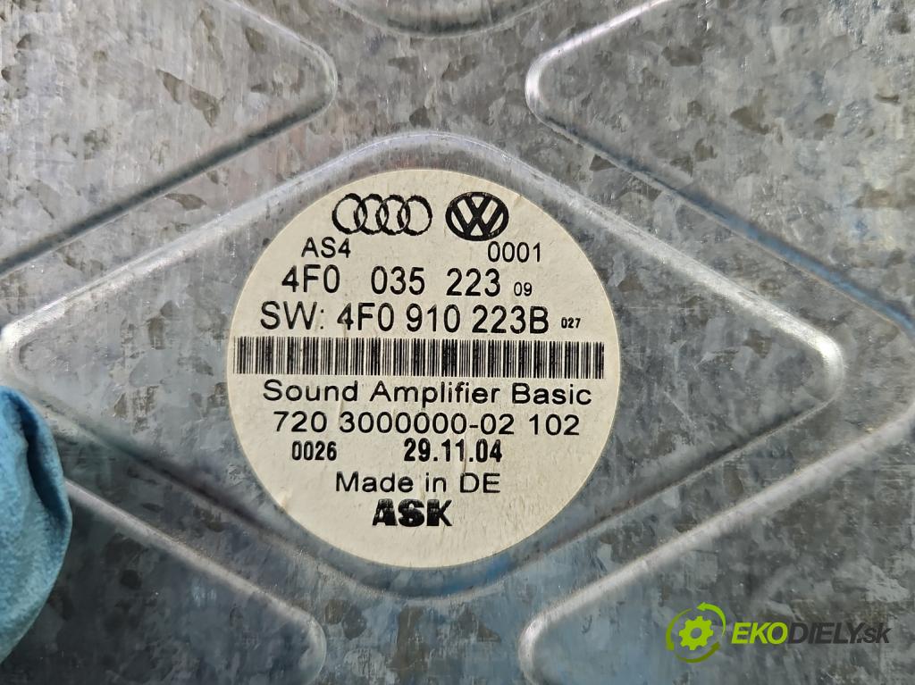 Audi A6 C6 2004-2011 2.0 tdi 140 HP manual 103 kW 1968 cm3 4- Zesilovač: 4F0035223 (Zosilňovač)