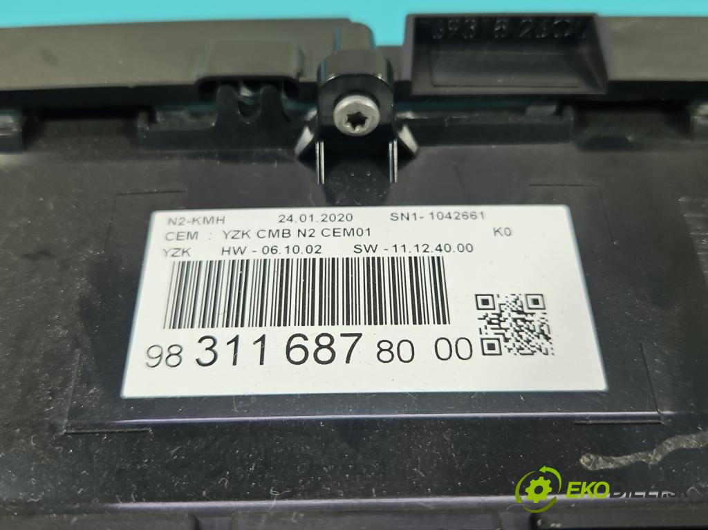 Peugeot Expert III 2016- 2.0 hdi 122 HP manual 90 kW 1997 cm3 5- prístrojovka/ budíky 9831168780 (Prístrojová doska)