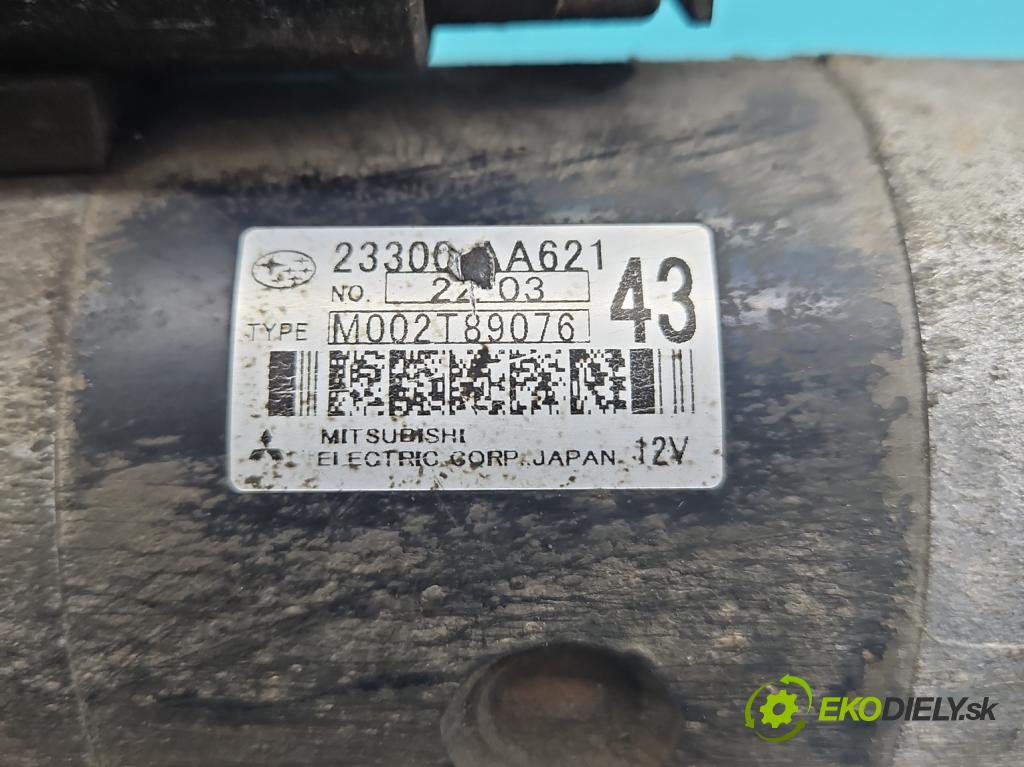Subaru Forester IV SJ 2012-2018 2.0 D BOXER 147 HP manual 108 kW 1999 cm3 5- štartér M002T89076 (Štartér)