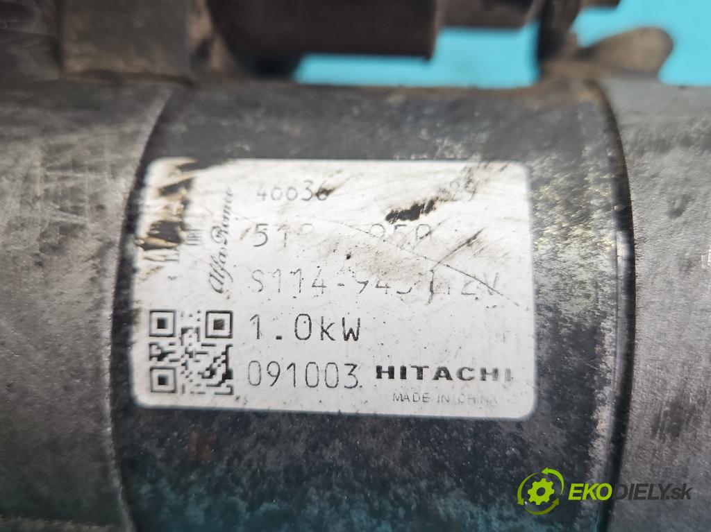 Fiat Punto Grande 1.4 77 HP manual 57 kW 1368 cm3 5- štartér 51832950 (Štartér)