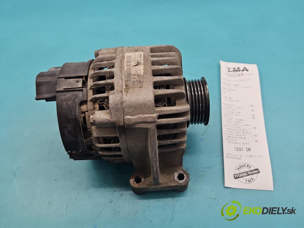 Fiat Punto EVO 09-12 1.4 77 HP manual 57 kW 1368 cm3 5- Alternator 51714794 (Alternátor)