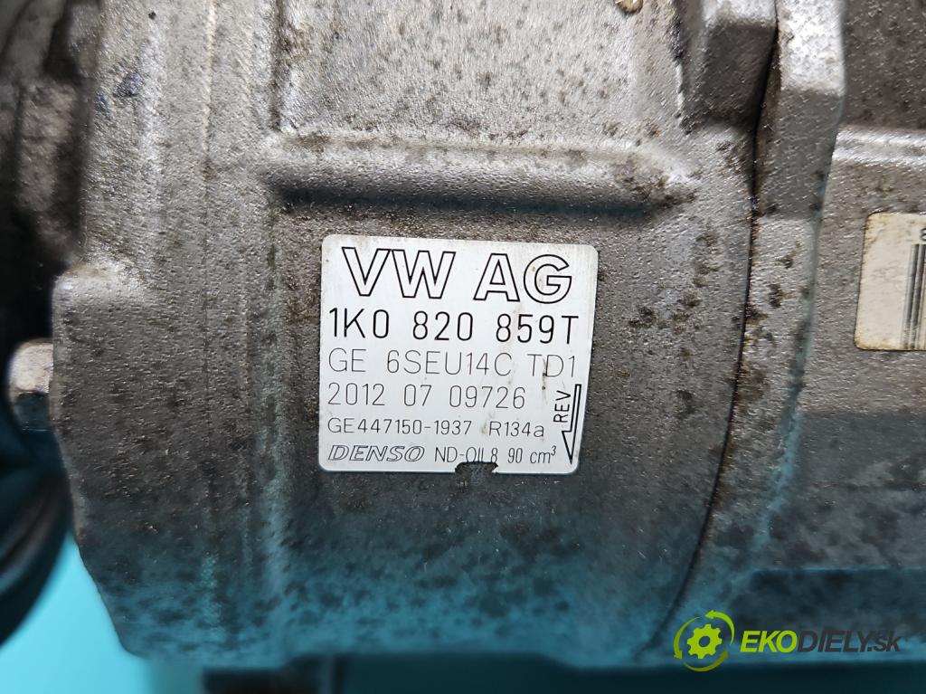 Vw Jetta VI 2010-2018 1.4 TSI 122 HP automatic 90 kW 1390 cm3 4- Kompresor: klimatizácie 1K0820859T (Kompresor klimatizácie)