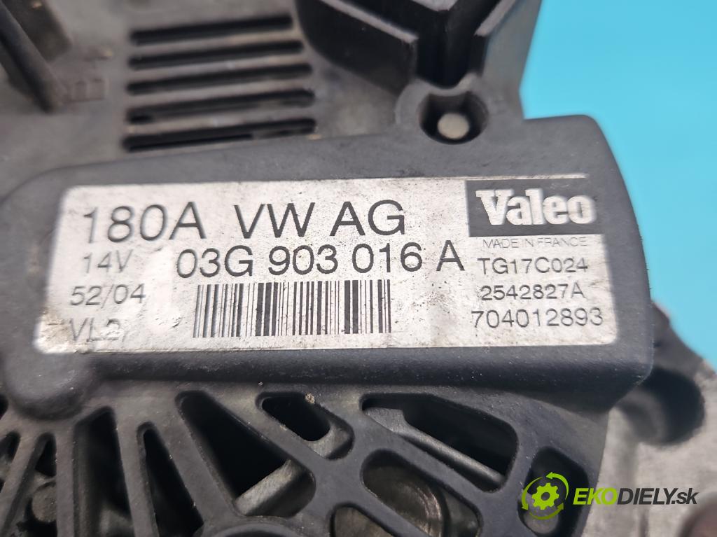 Audi A6 C6 2004-2011 2.0 tdi 140 HP manual 103 kW 1968 cm3 4- Alternator 03G903016A (Alternátor)