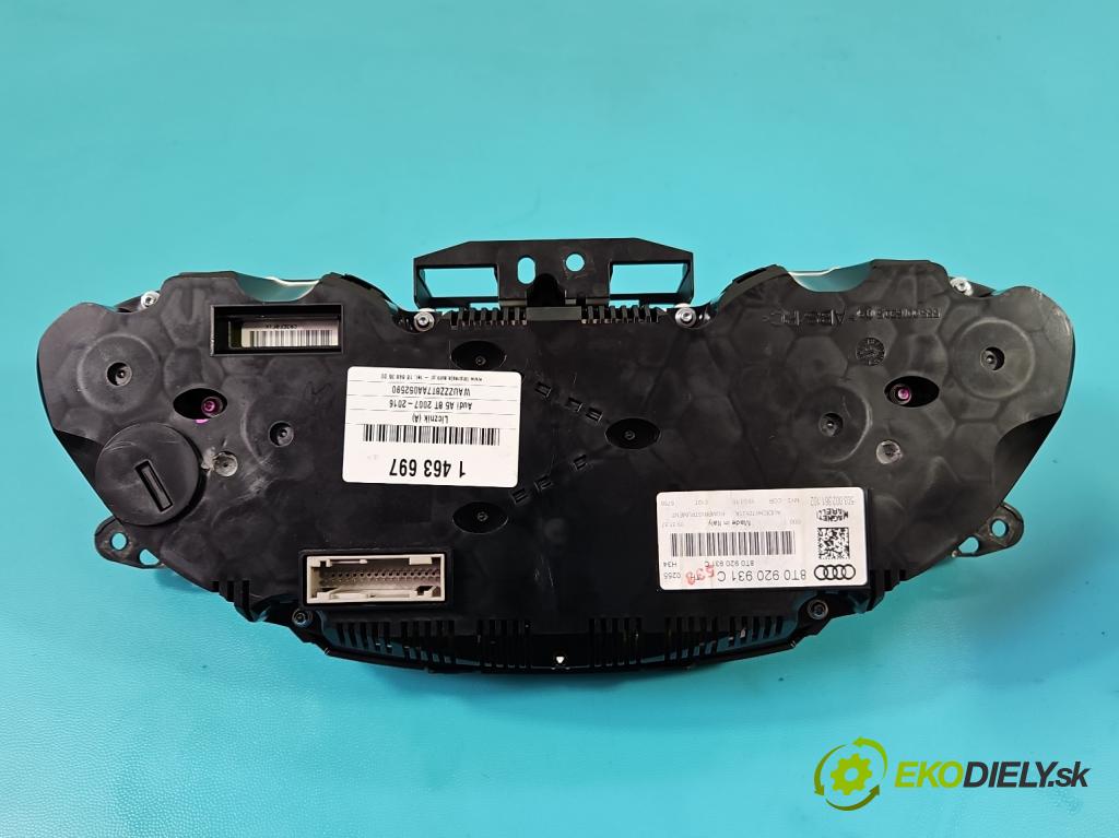 Audi A5 8T 2007-2016 2.0 TFSI 211KM manual 155 kW 1984 cm3 5- prístrojovka/ budíky 8T0920931C (Prístrojová doska)