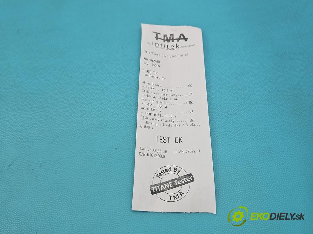 Vw Passat B5 1995-2005 1.9 tdi 131 hp manual 96 kW 1896 cm3 4- startér:  (Startér)