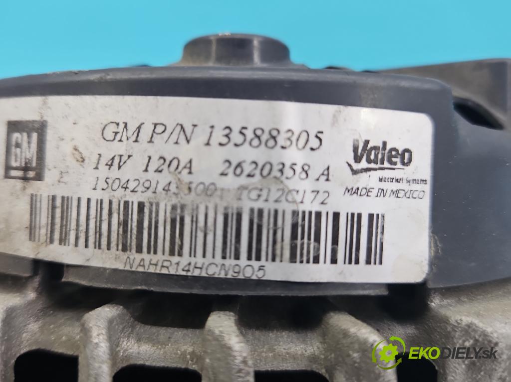 Opel Astra IV 2009-2015 2.0 cdti 165 HP automatic 121 kW 1956 cm3 5- Alternator 13588305 (Alternátor)