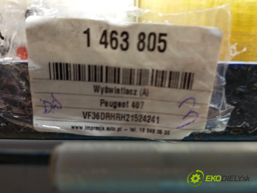 Peugeot 407 2.0 hdi 136hp manual 100 kW 1997 cm3 4- displej 9663321480 (Přístrojová deska)